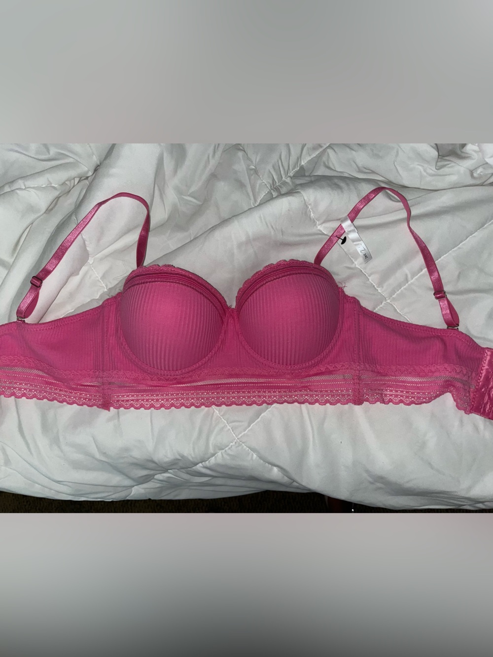 Pink Lace Bra Top Size 34C